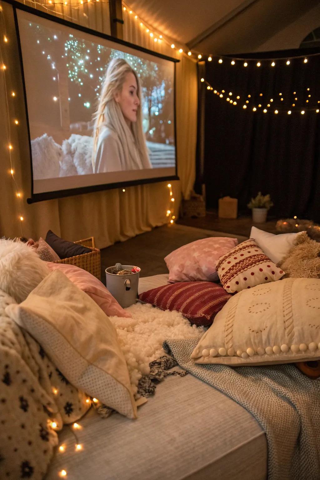A spa-themed movie night perfectly concludes the pampering day.