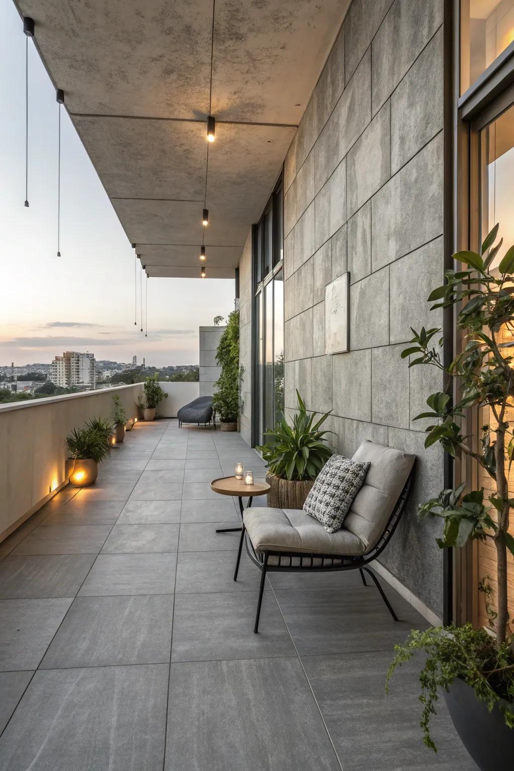 Achieve an urban edge with industrial chic tiles.