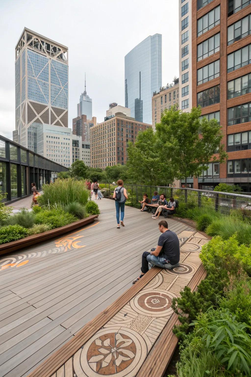An urban timber deck offering creative ideas for personal projects.