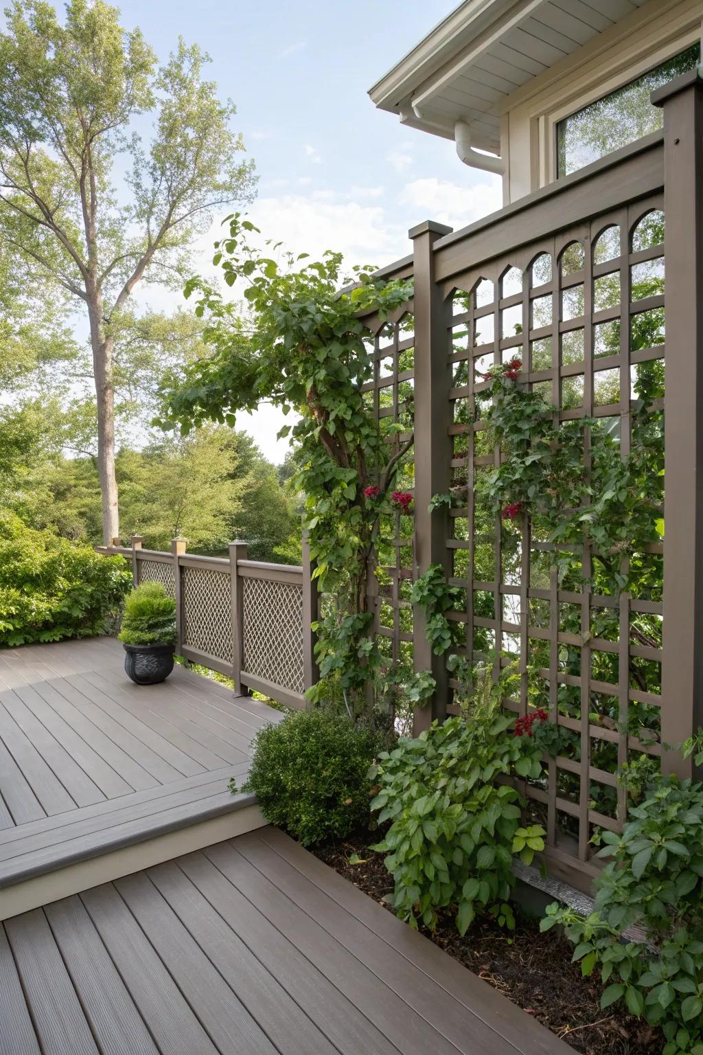 Privacy screens add seclusion and elegance to your deck.