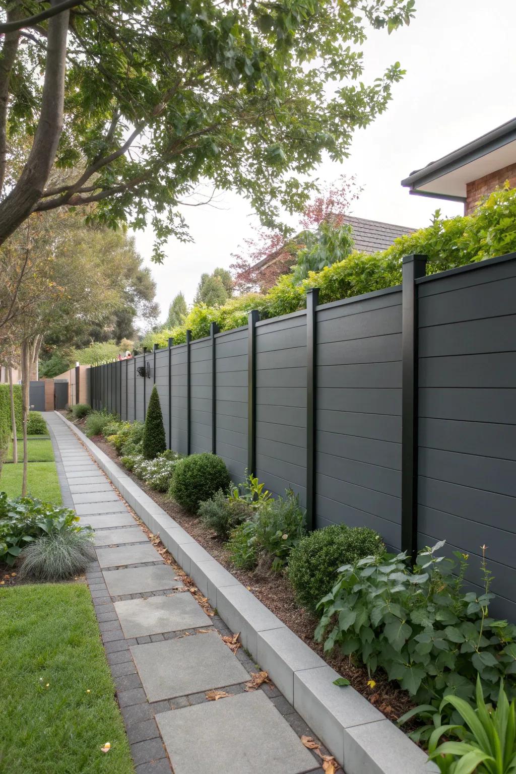 Soundproofing fences offer tranquility in urban gardens.