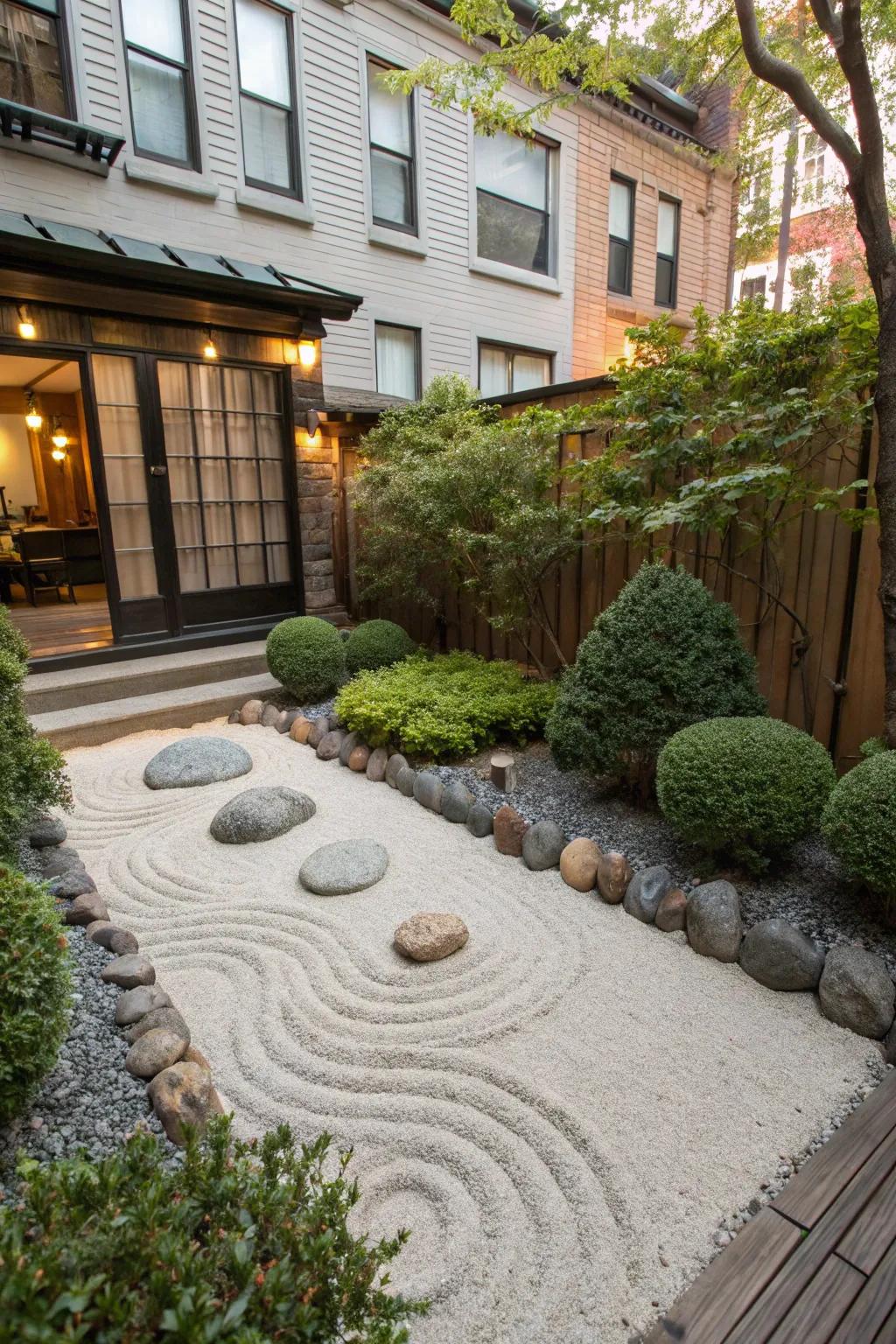 Zen gardens provide a tranquil escape from city life.