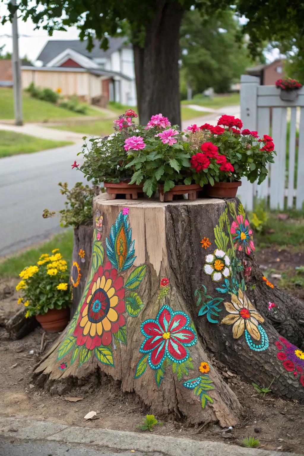An artistic paint touch adds personality and flair.