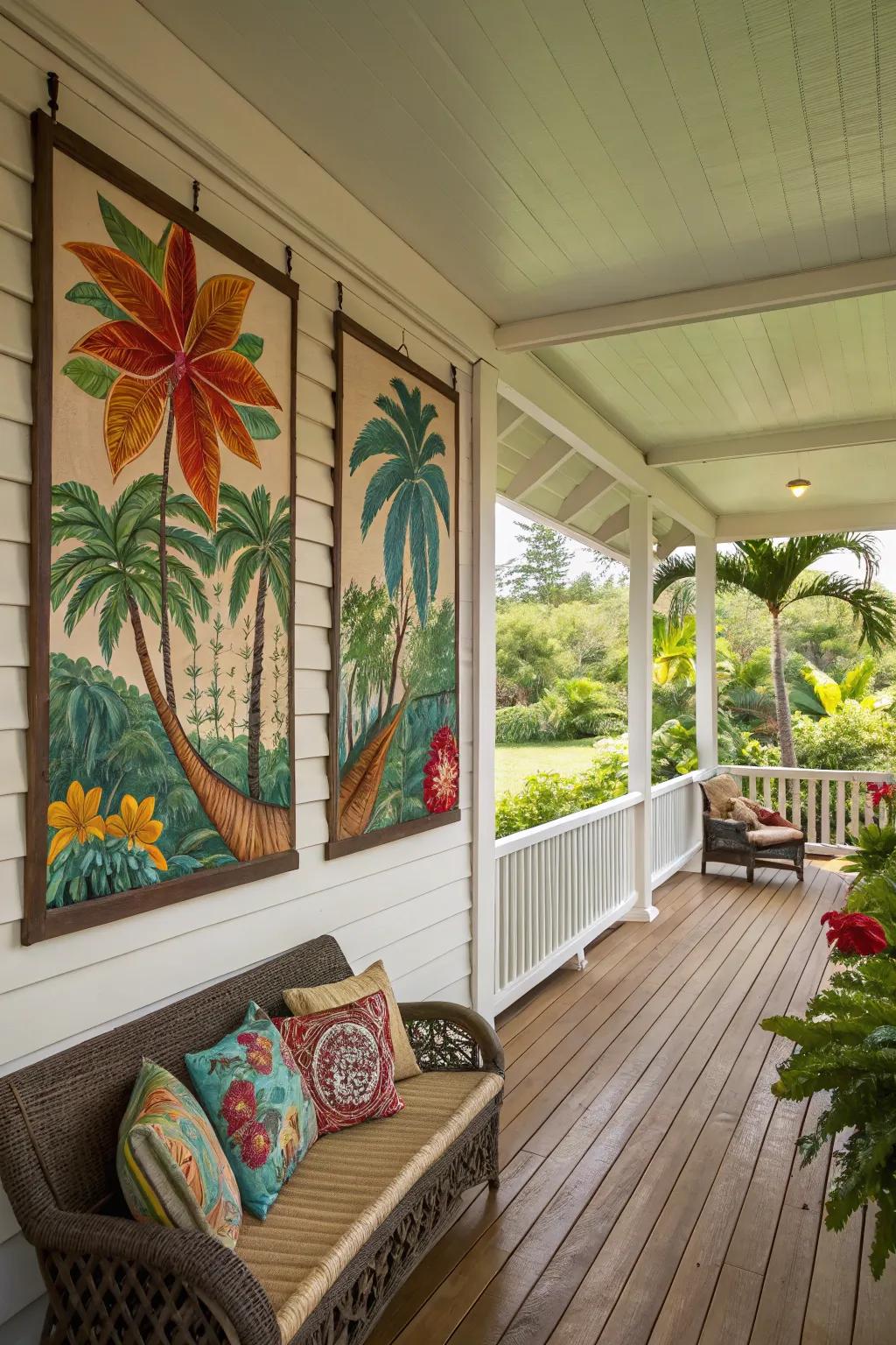 Tropical art installations capture the essence of the tropics.