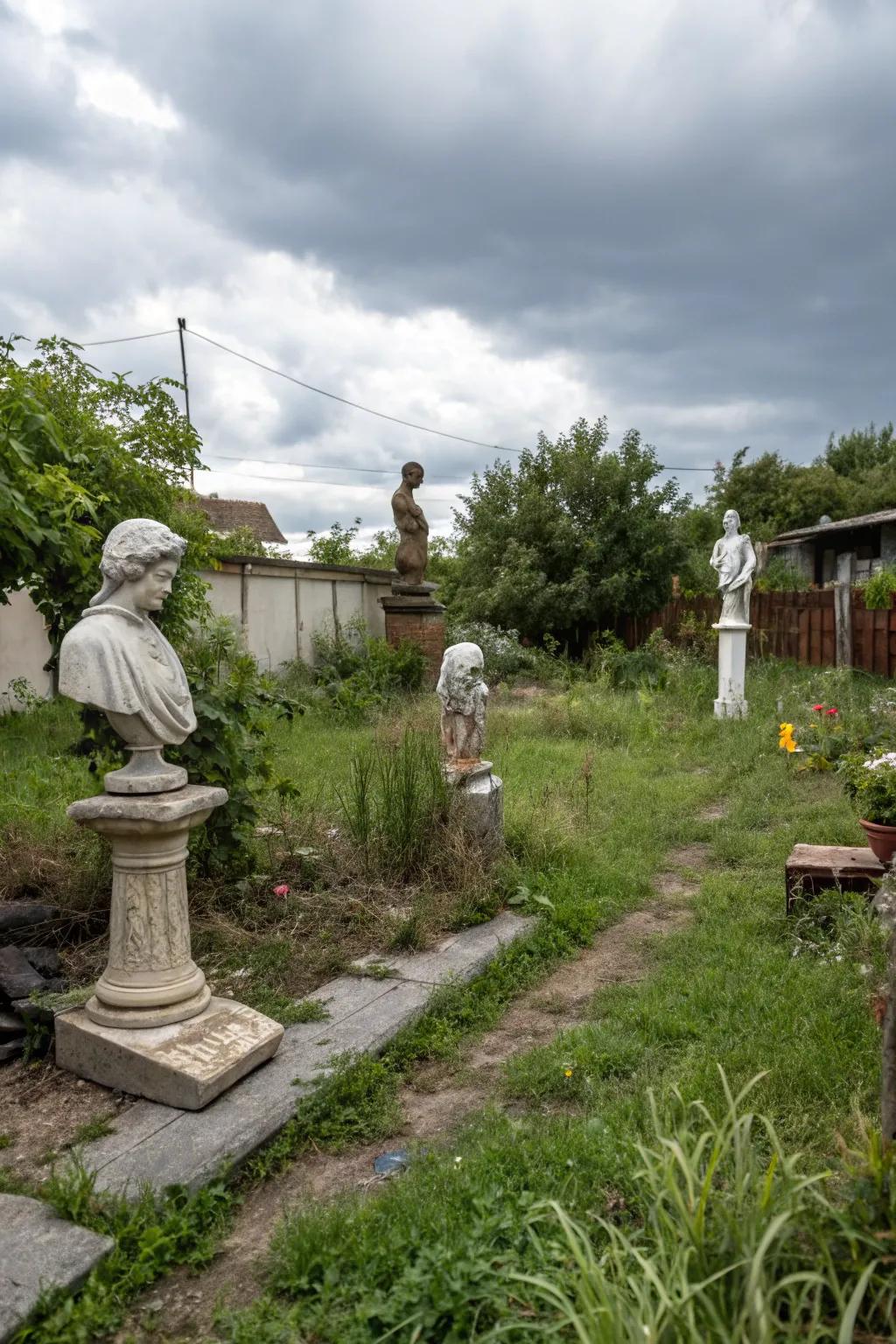 Art transforms a garden into a gallery.