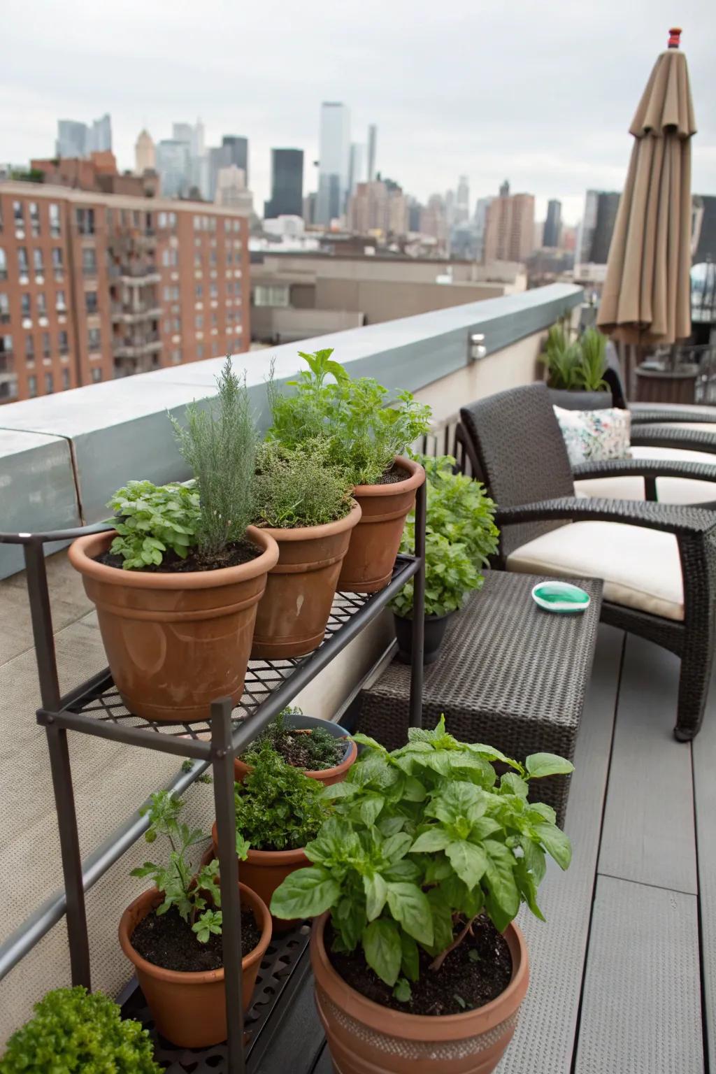 Enjoy fresh flavors with a mini herb garden.