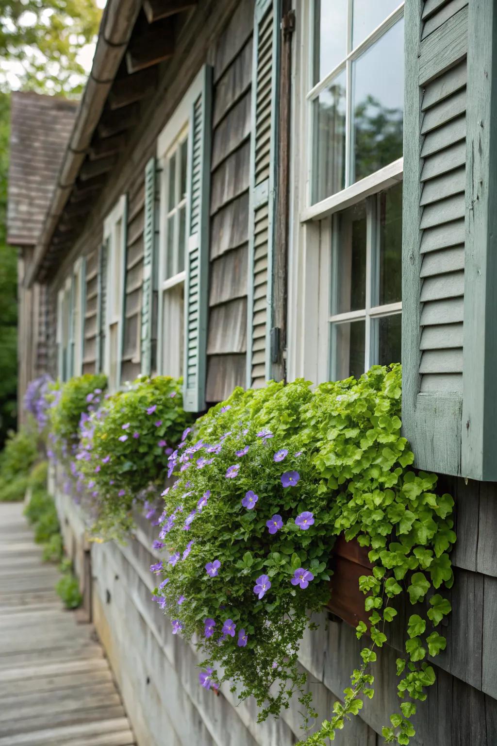 Add charm with classic window boxes.