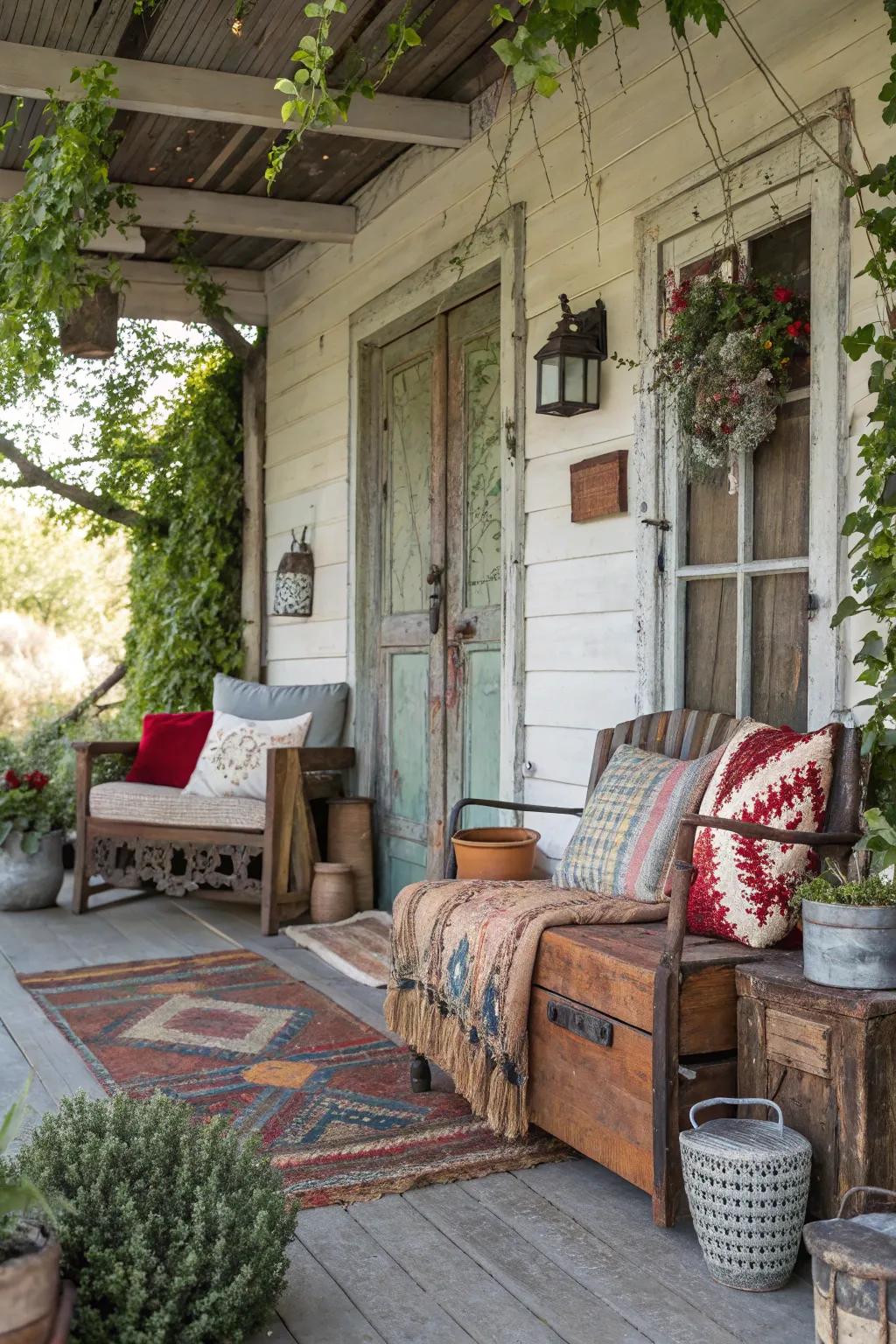 An eclectic blend of textures adds depth and interest.