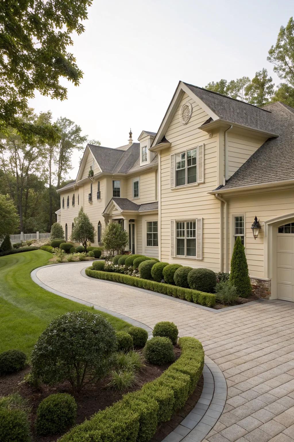 Almond beige provides subtle sophistication.