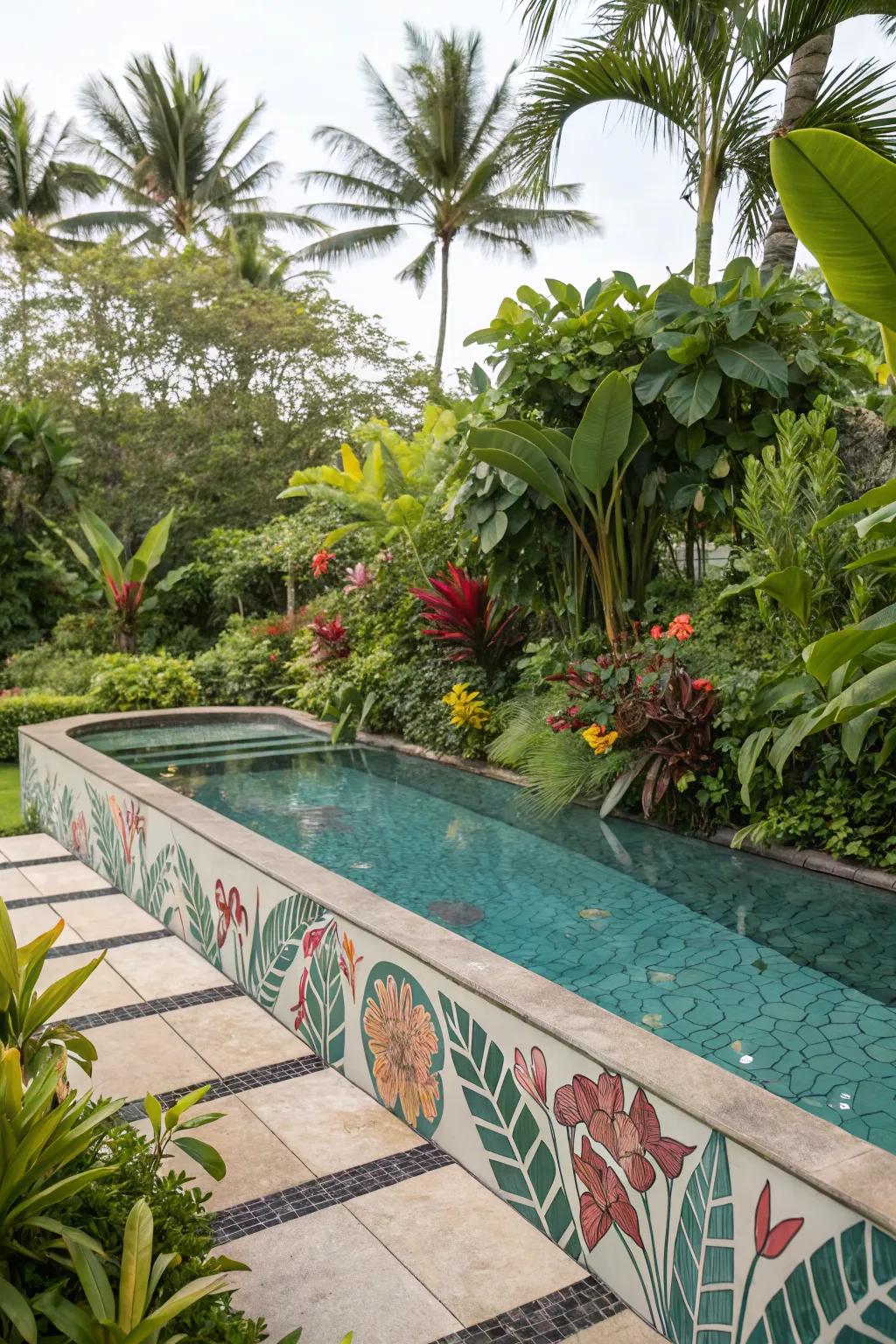 Tropical themes create a relaxing, island paradise vibe.