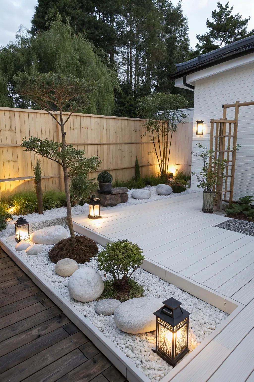 A Zen retreat for meditation and relaxation.