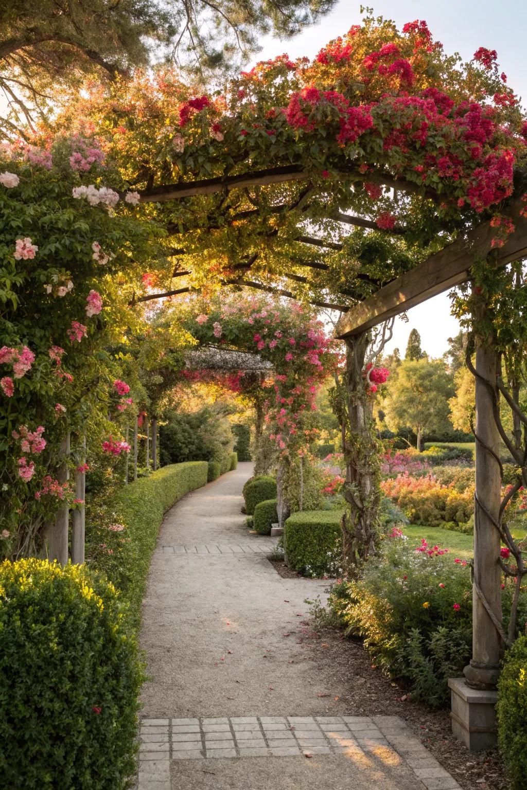 Vertical wildflower elements bring height and charm.