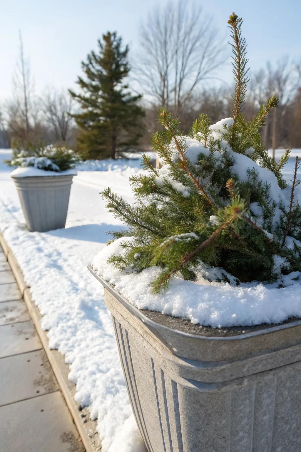 Snow-dusted effects create an enchanting winter wonderland