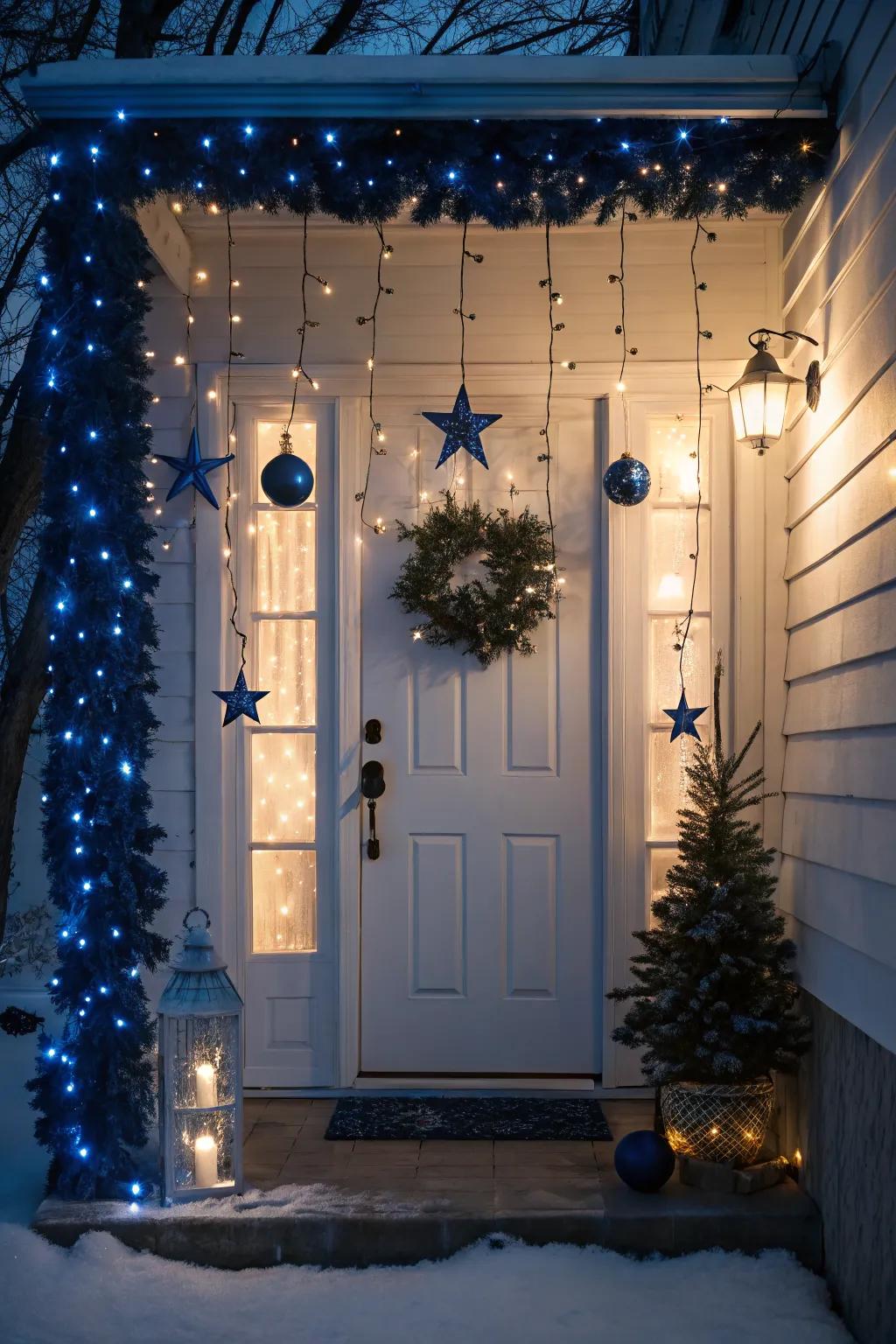 Turn your door into a winter's night sky.