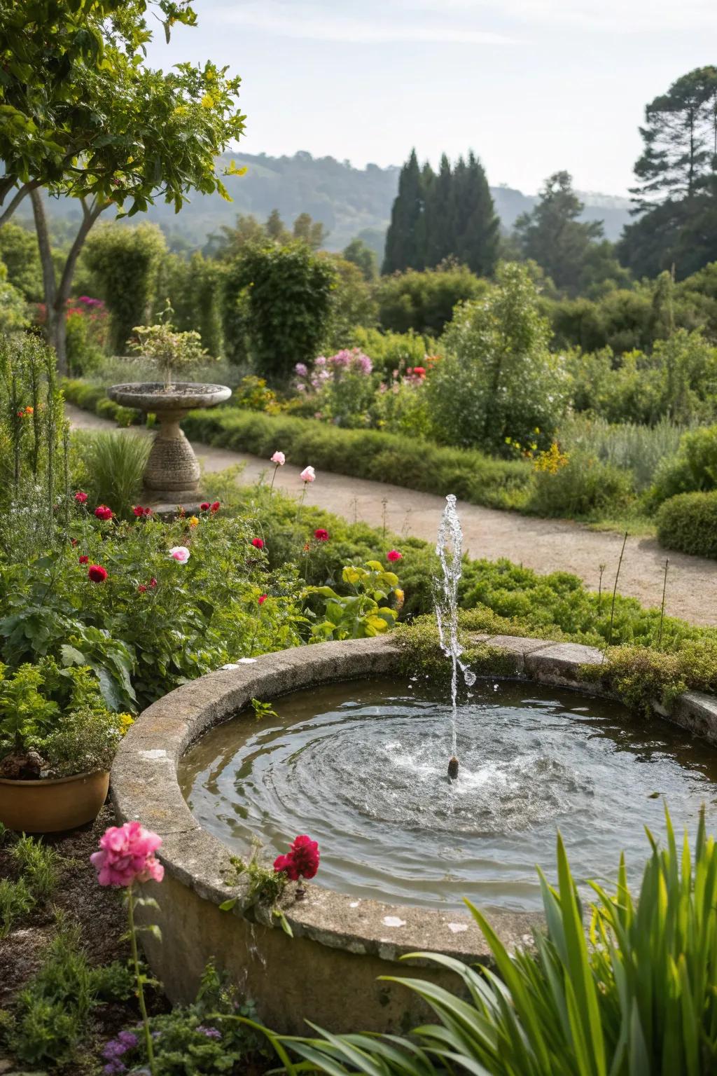 A serene water feature that calms the spirit.