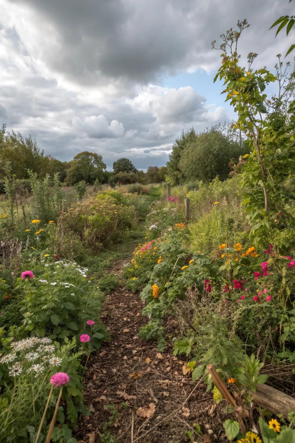 Embrace nature's beauty with a wild, carefree garden.