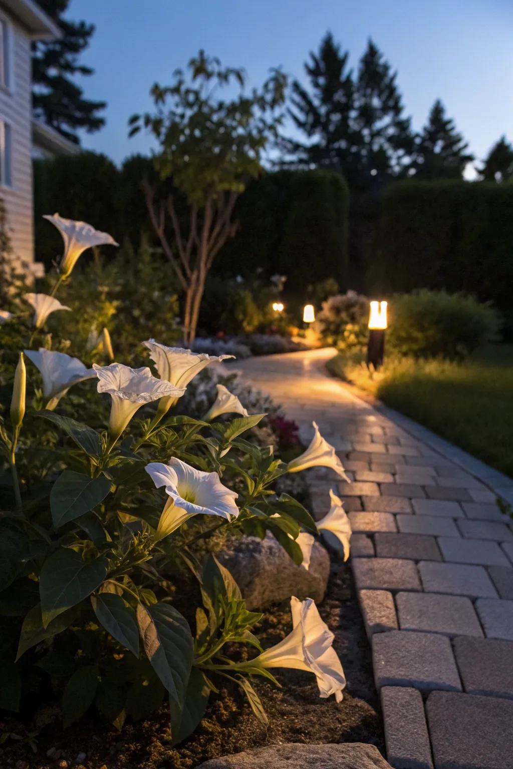 Experience magic with a garden that blooms at night.