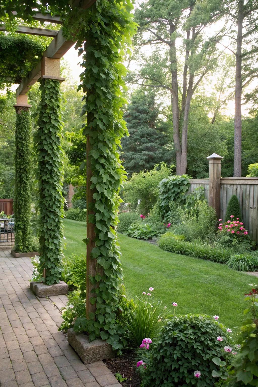 Living green walls create an eco-friendly and lush focal point.