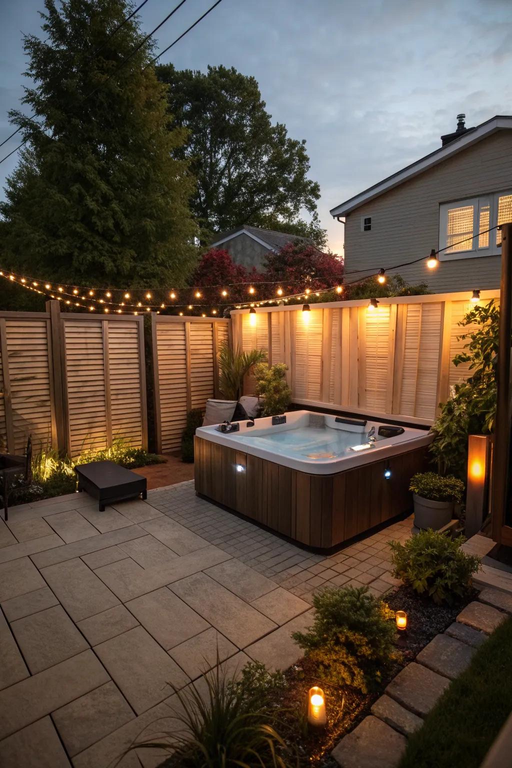 Hot tubs offer a luxurious and relaxing experience.