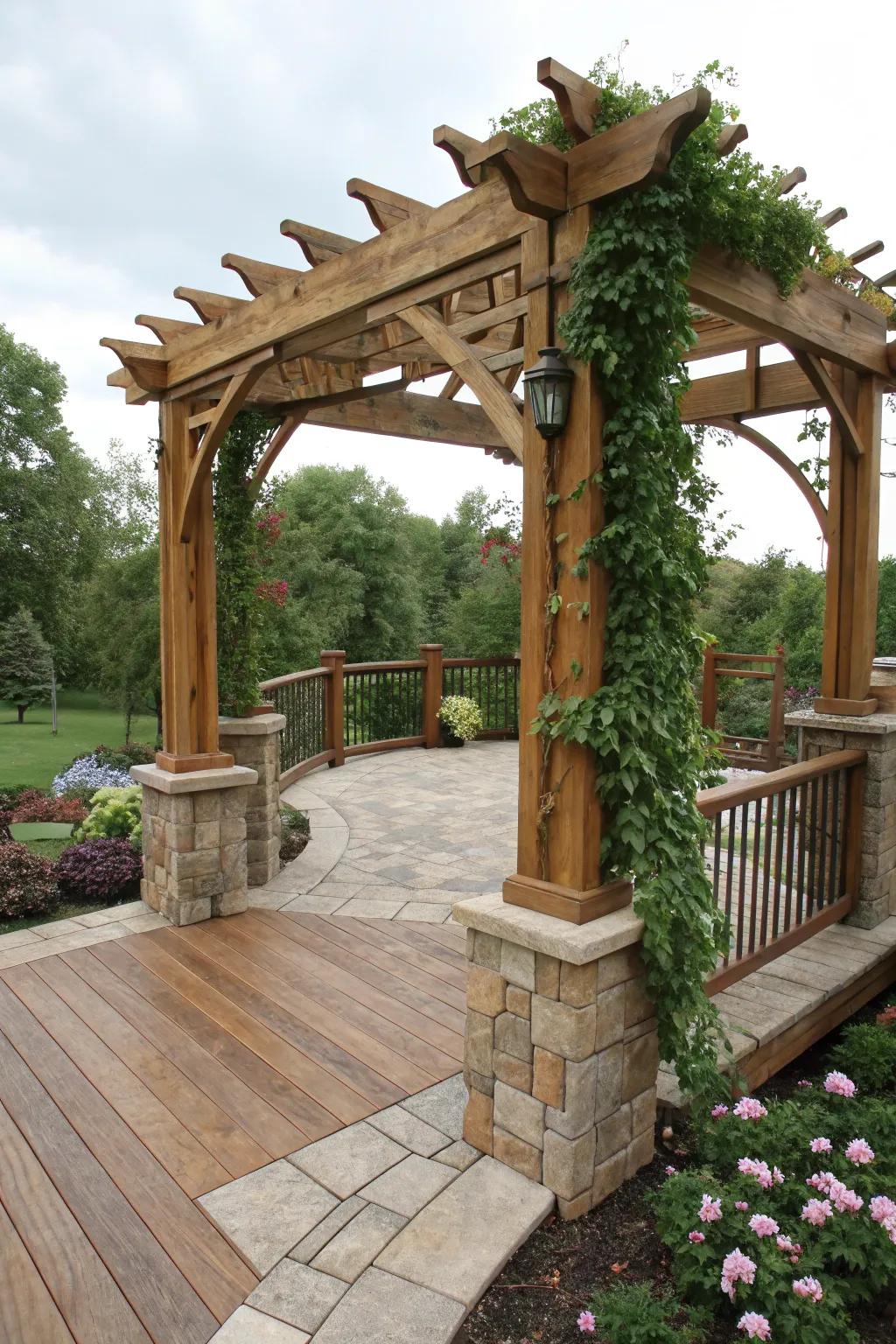 Add depth with mixed materials.