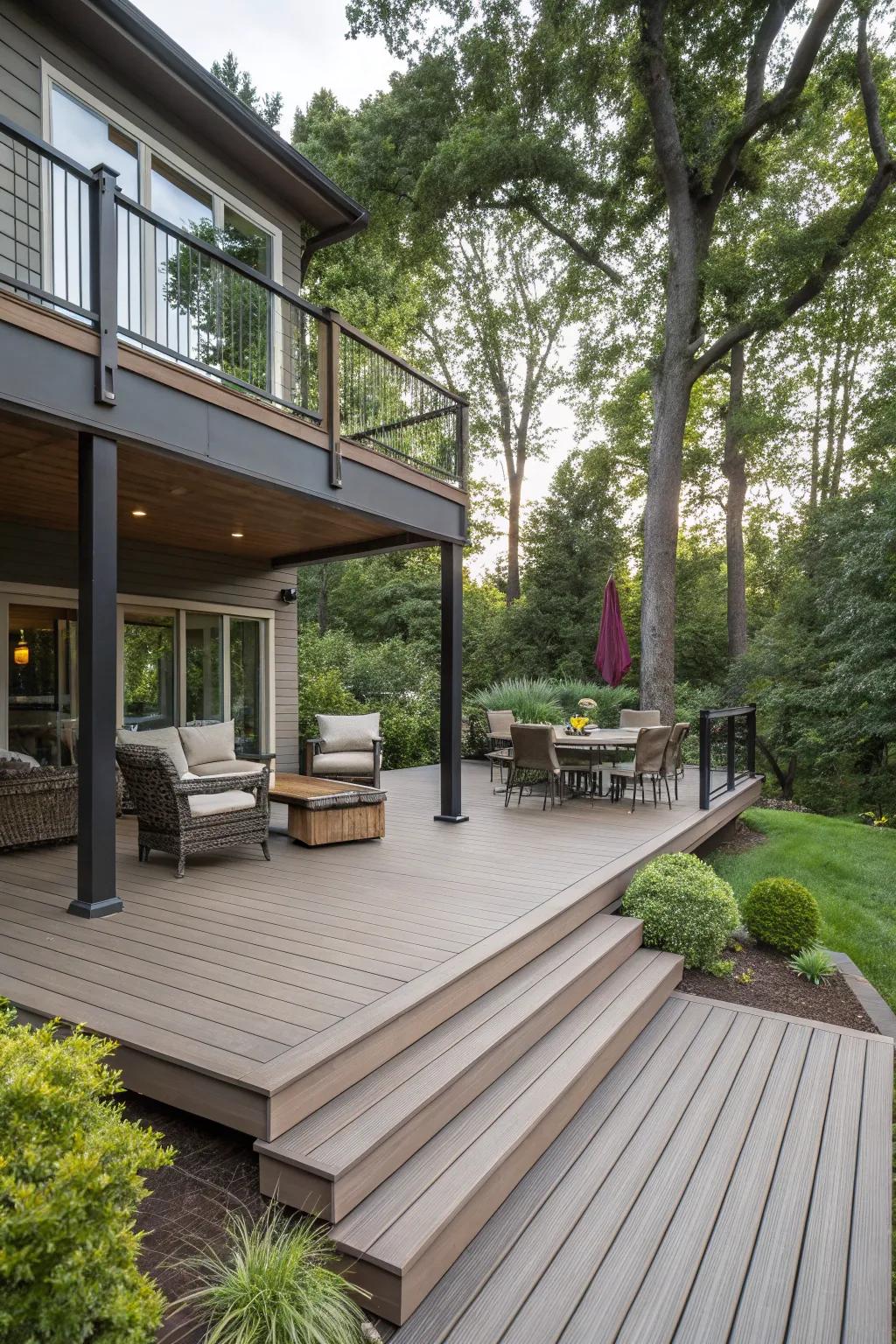 Choose eco-friendly materials for your sustainable deck.