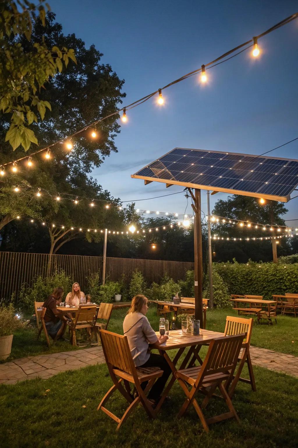 Solar lights offer sustainable lighting solutions.