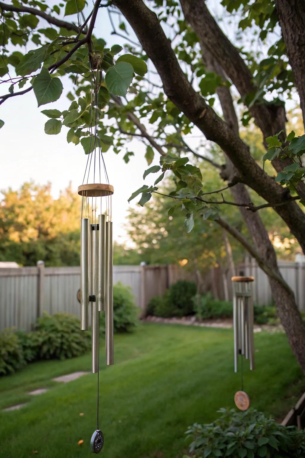 Create a serene soundscape with these charming wind chimes.