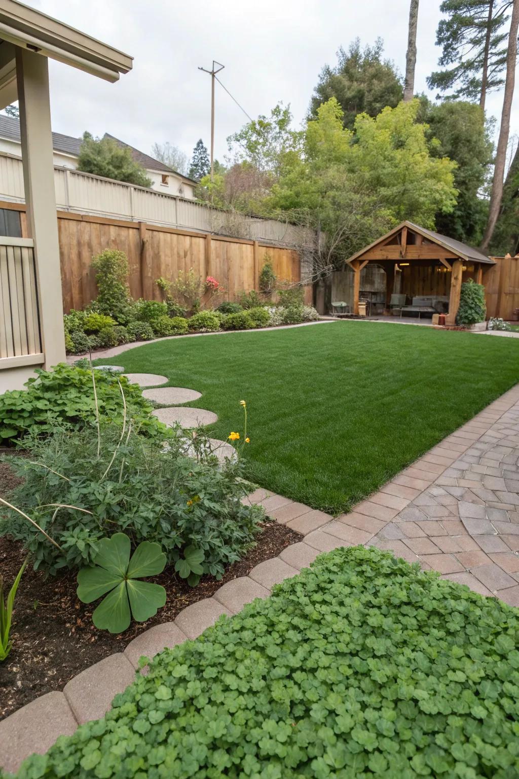 Eco-friendly grass alternatives blend sustainability with beauty.