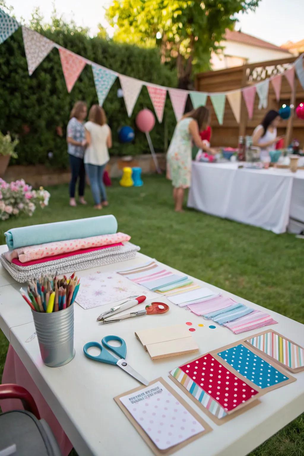 DIY mini flag crafts add a personal touch to the party.