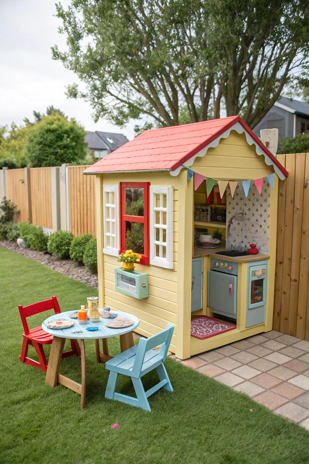A culinary corner cafe playhouse serves up imaginative play.