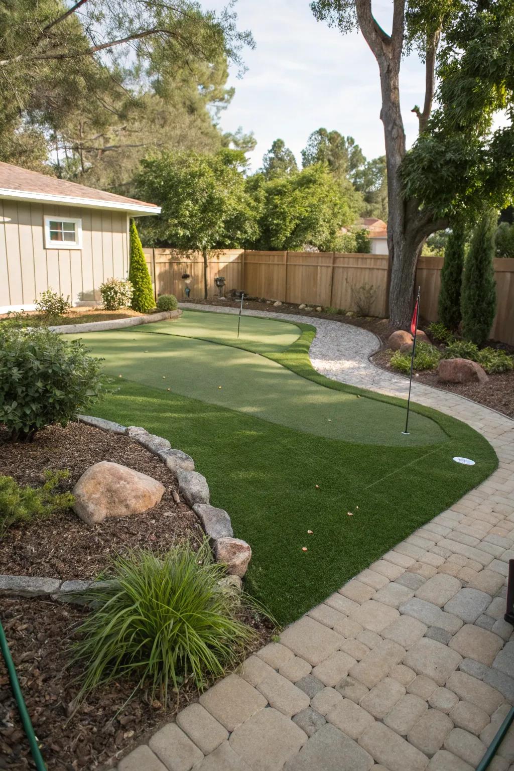 A mix of turf textures adds variety and realism.
