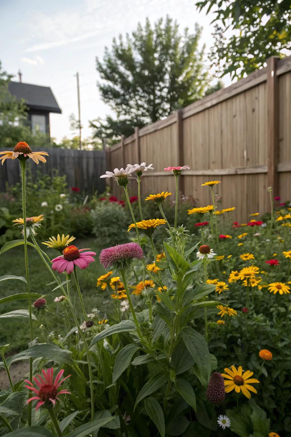 Seasonal blooms ensure year-round garden vibrancy.