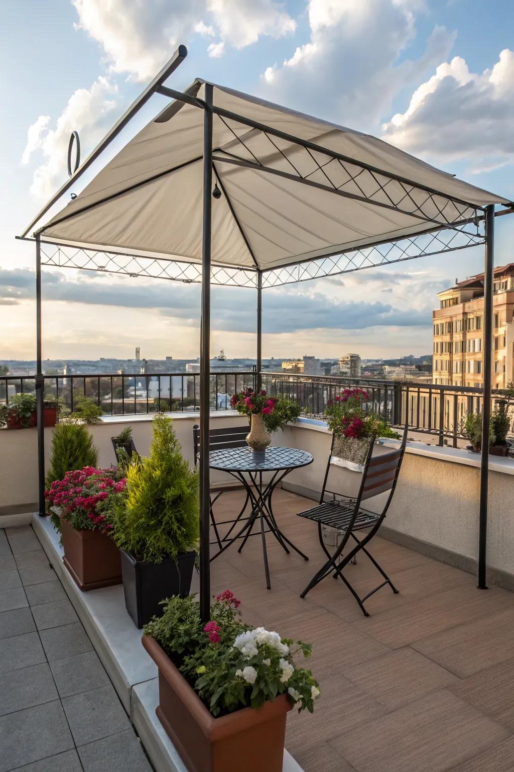 Freestanding designs offer flexible, temporary coverage options.