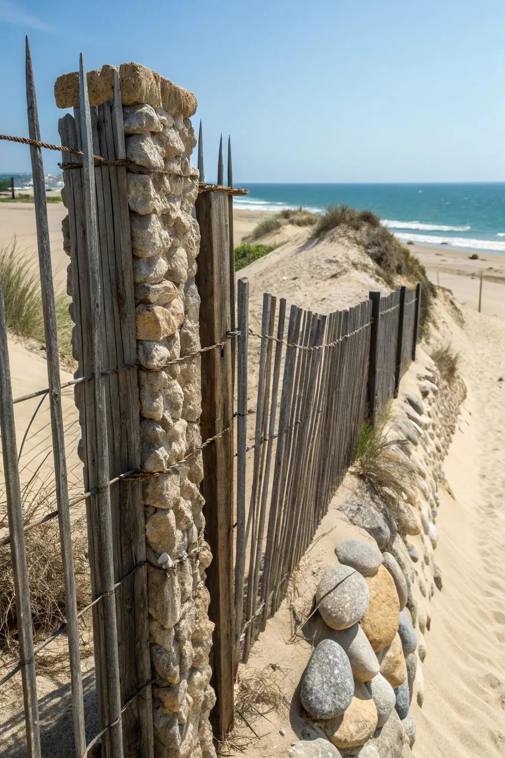 Mixed textures bring depth and interest to your fence.