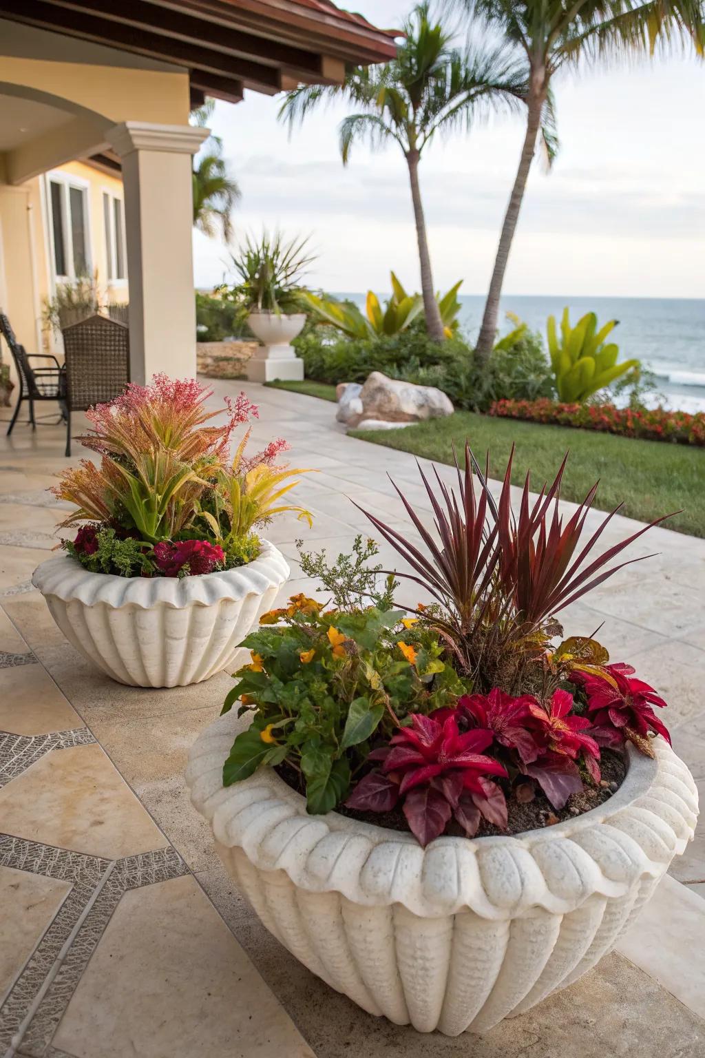 Add charm with creative planters.