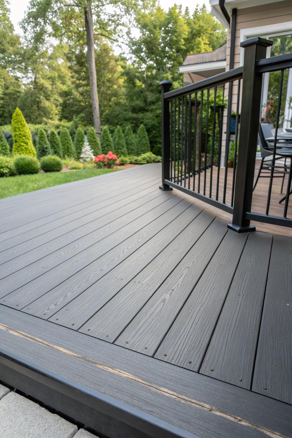 Composite skirting combines durability with a stylish look.