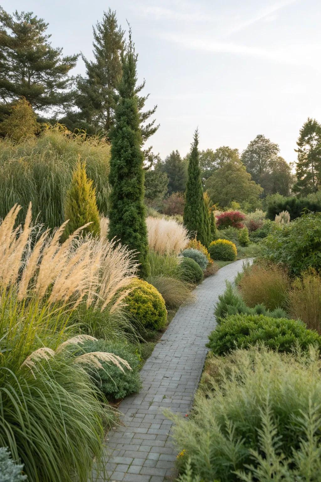 Seasonal highlights keep the garden vibrant all year.
