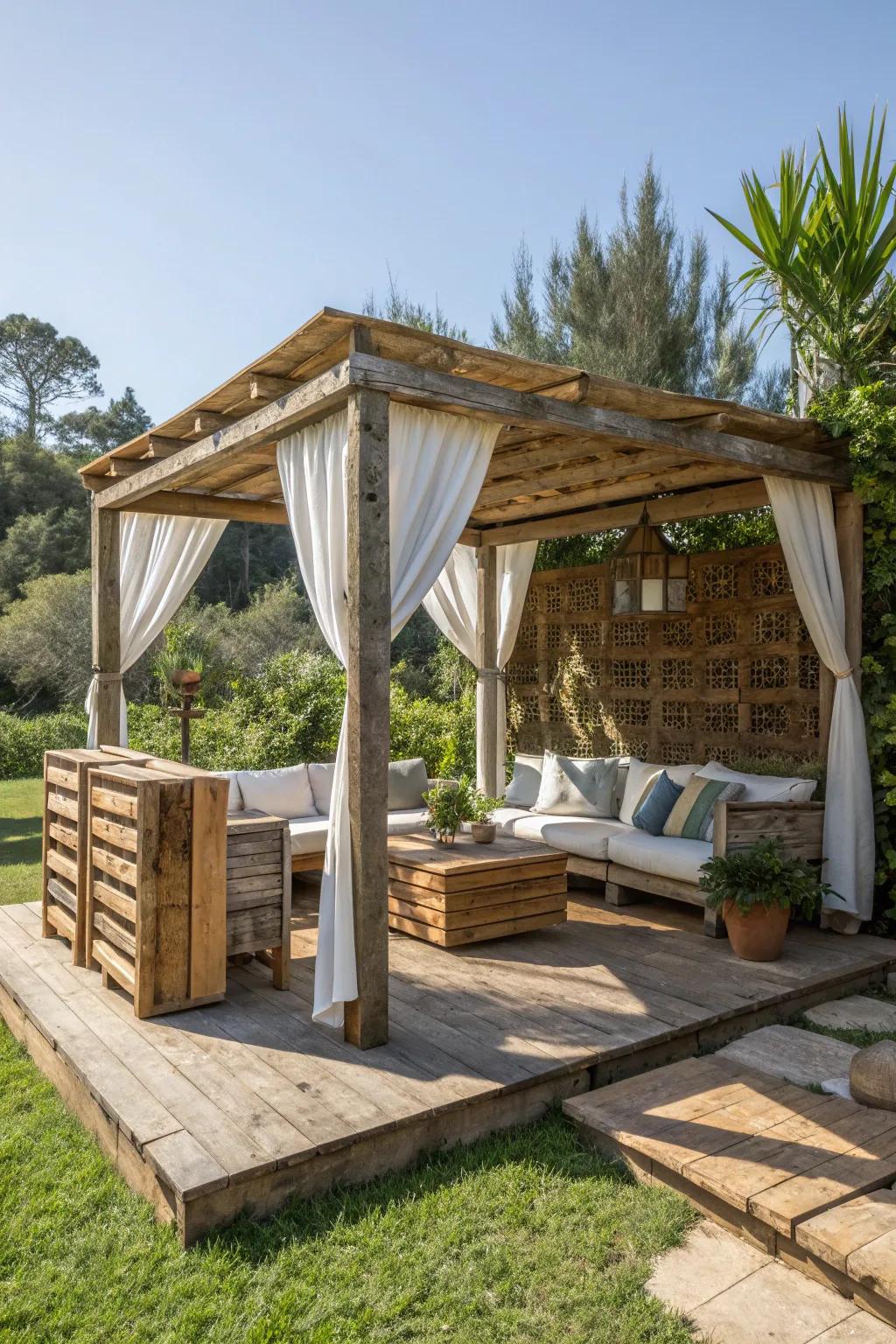 Eco-friendly choices for a sustainable cabana.