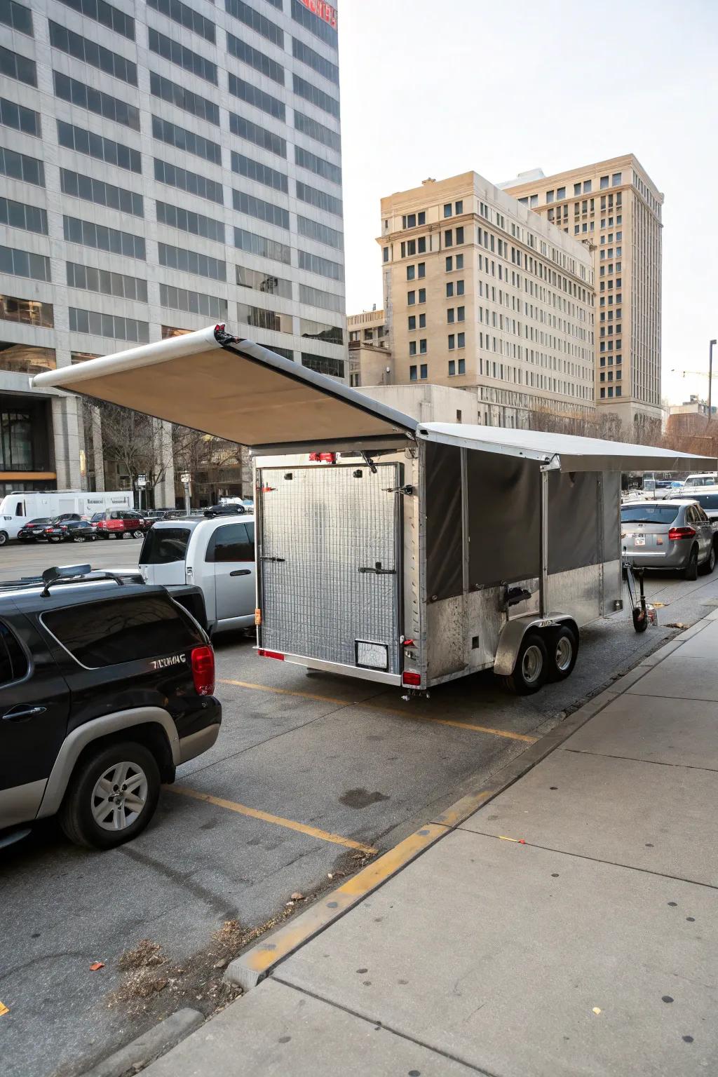 Experience quick and easy shade with a magnetic awning.