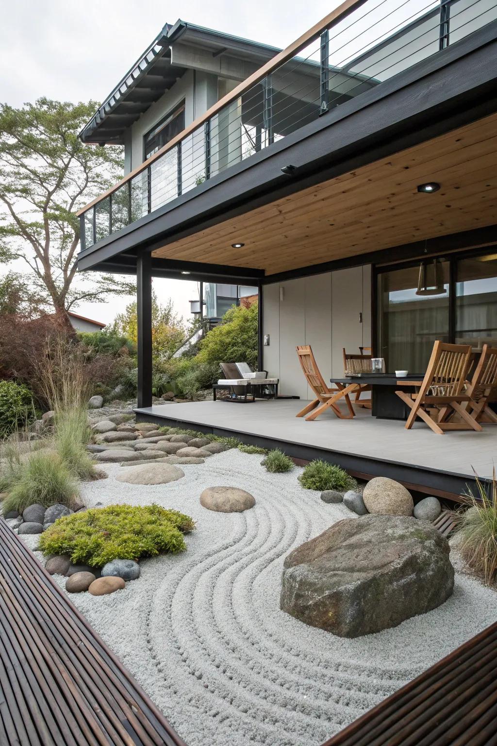 Create a tranquil retreat with a zen corner on your deck.