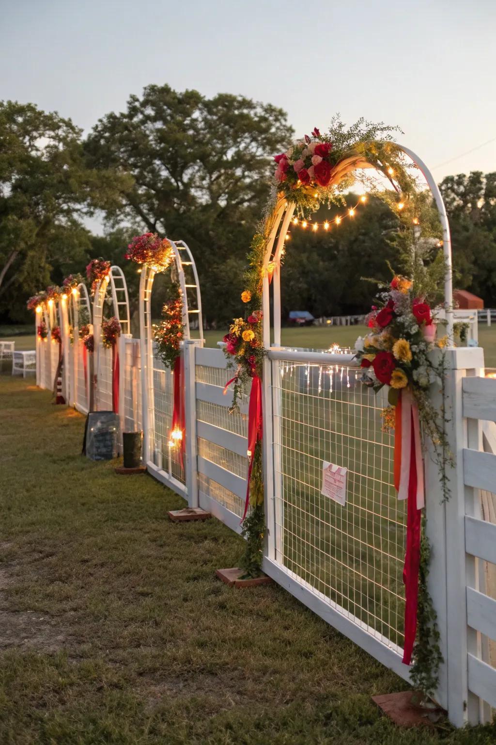 Easily create temporary spaces with versatile fencing.
