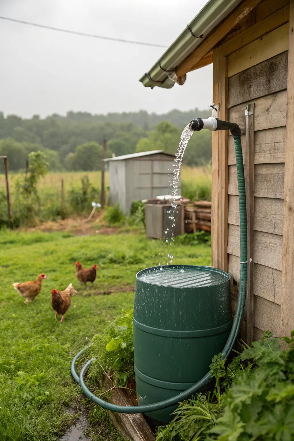 Rainwater collection offers a sustainable water solution.