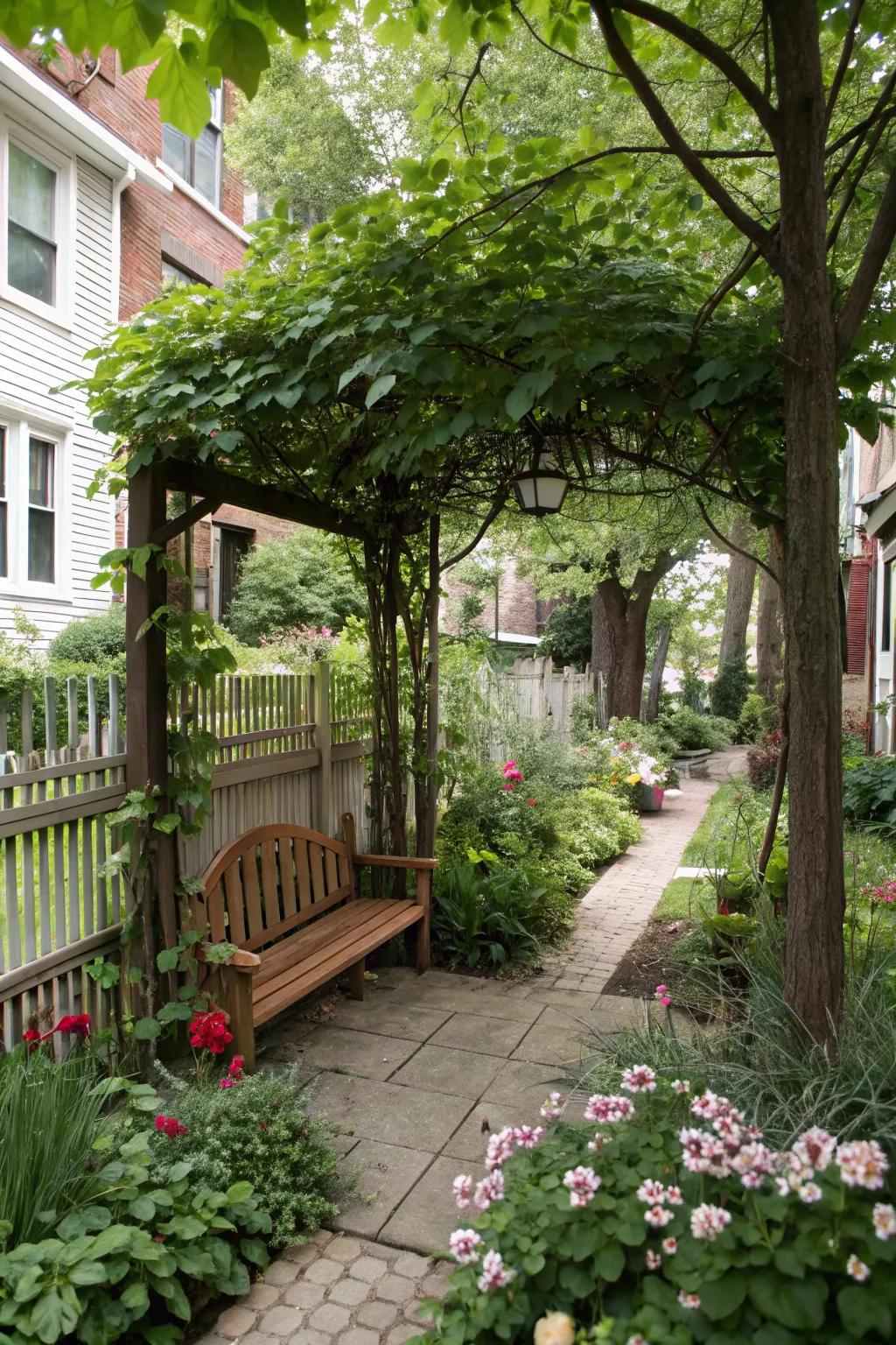 Find solitude in a secret garden hideaway.