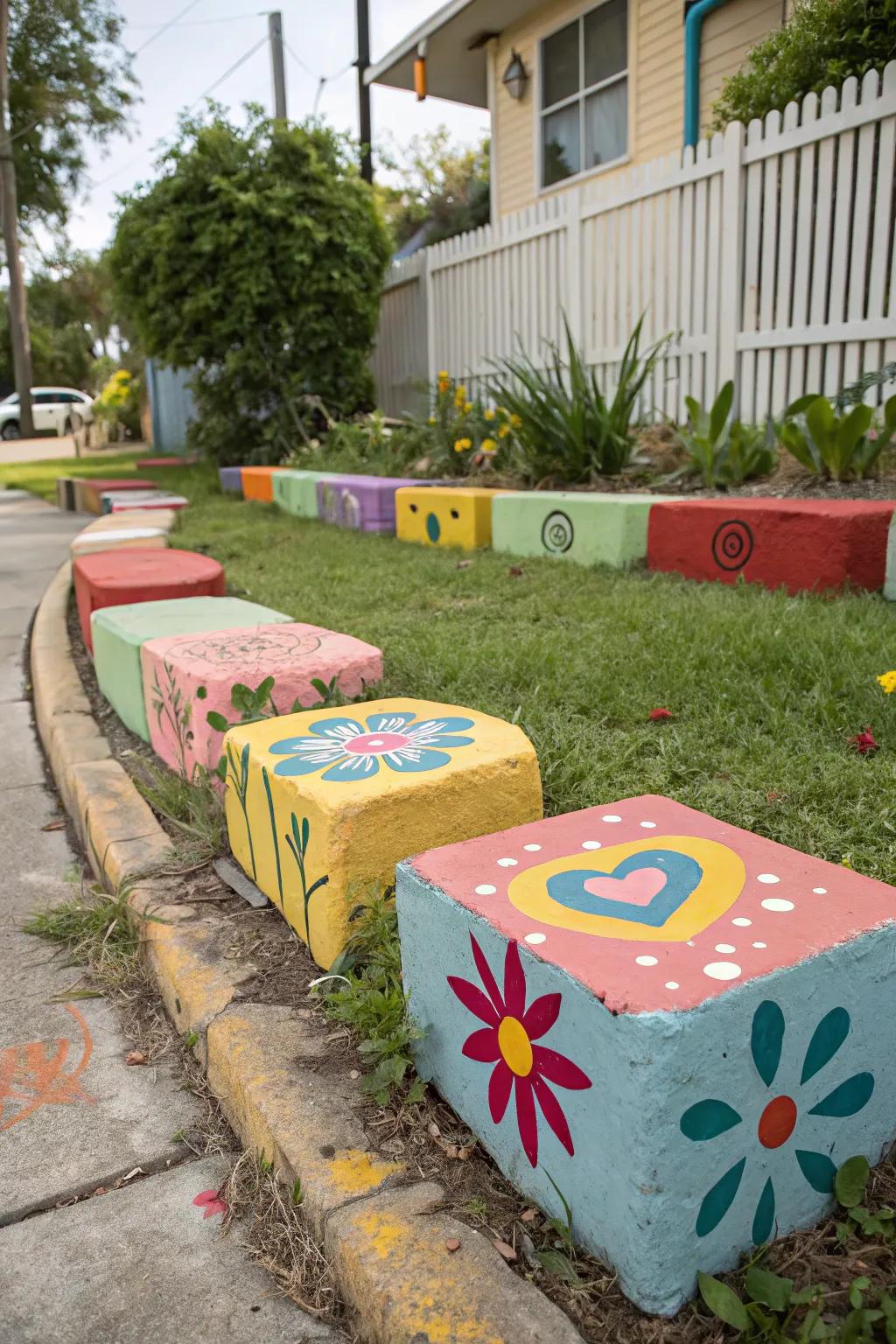 Add personality with unexpected color on concrete.