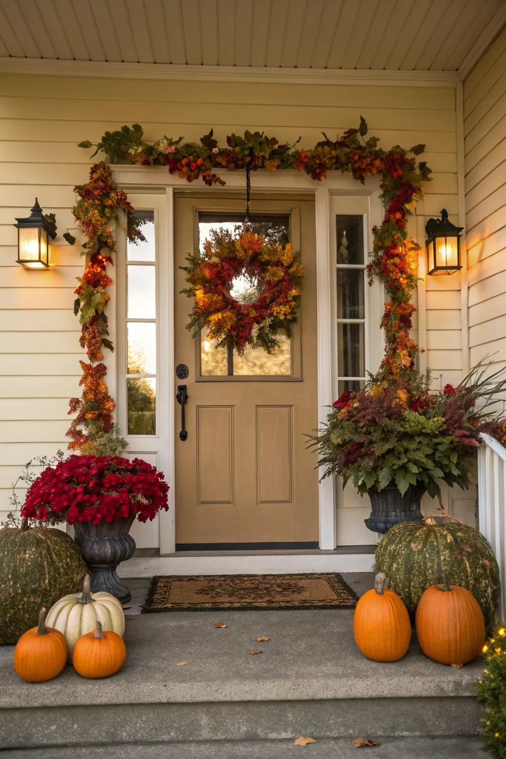 Celebrate the seasons with a festive wreath on your porch.