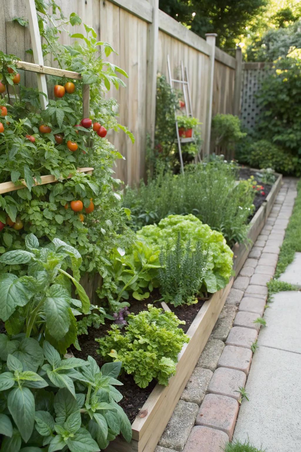Edible gardens provide fresh produce right in your corner.