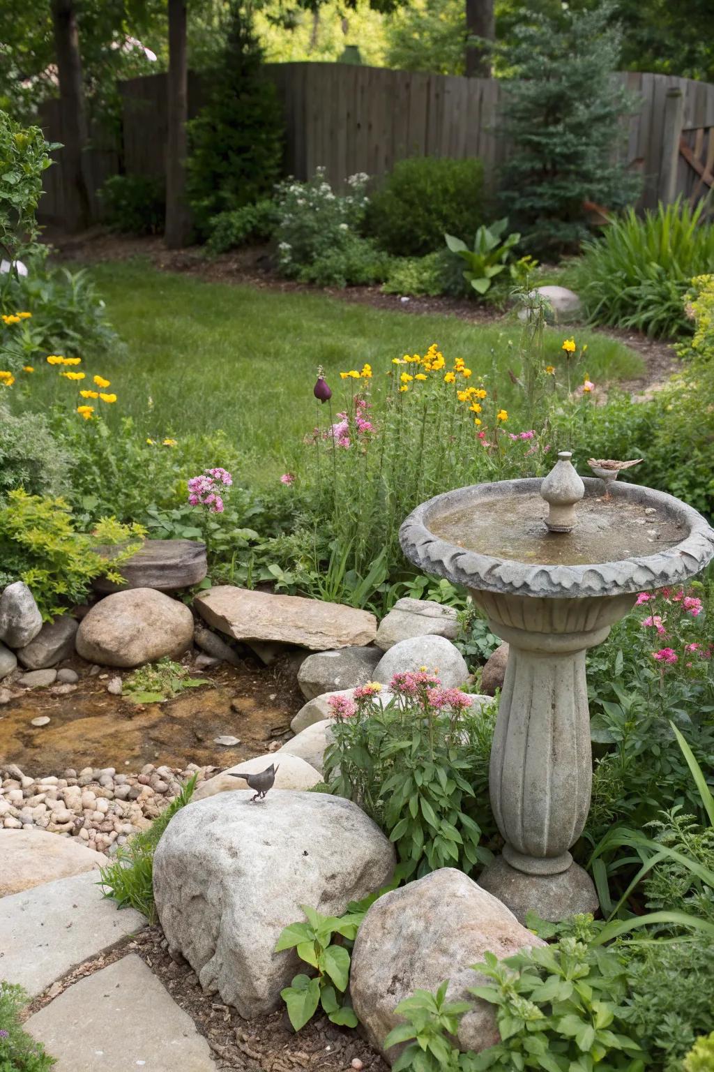 A wildlife haven adds life and movement to your garden.