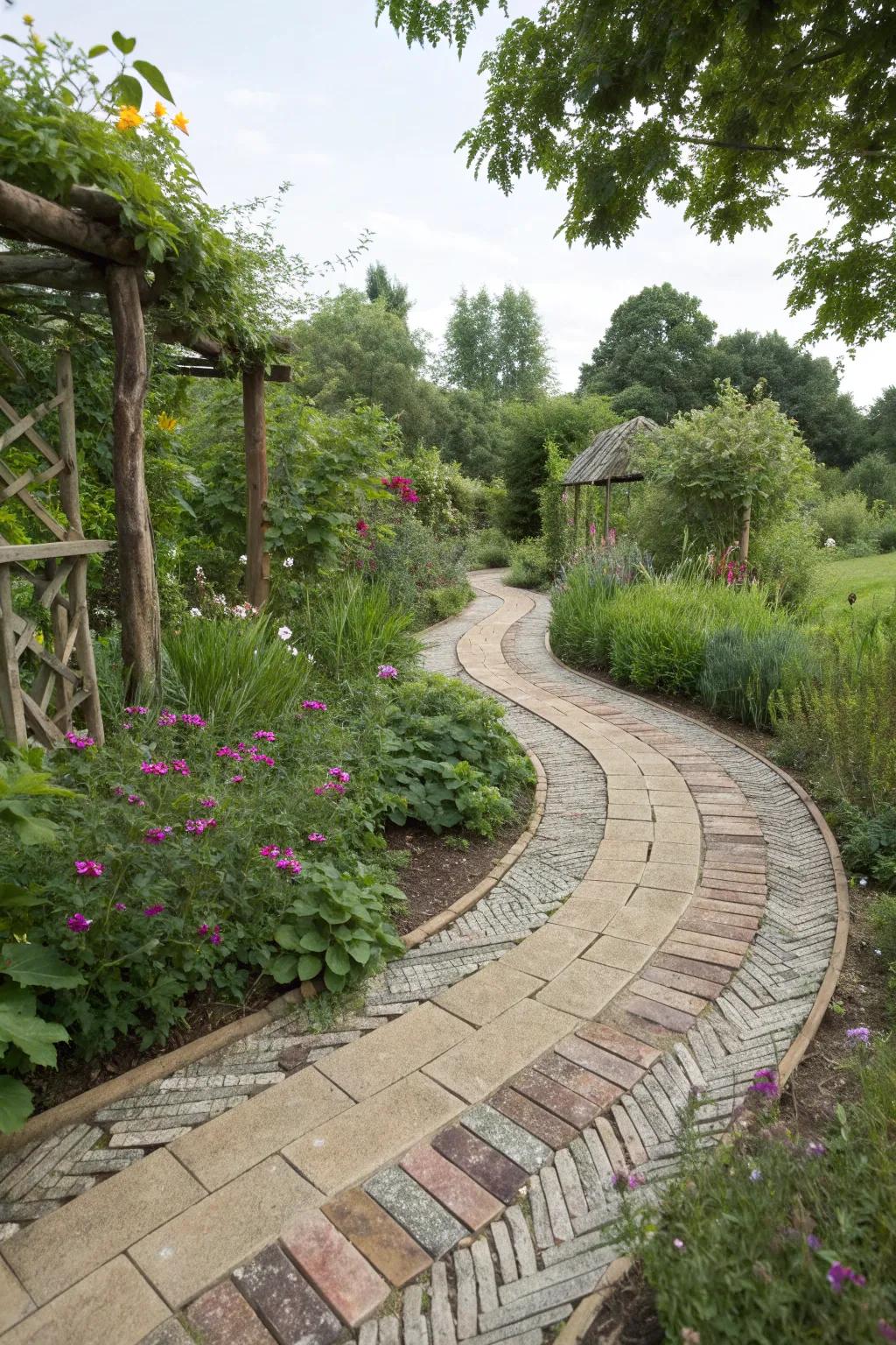 Eco-conscious beauty with recycled paths.