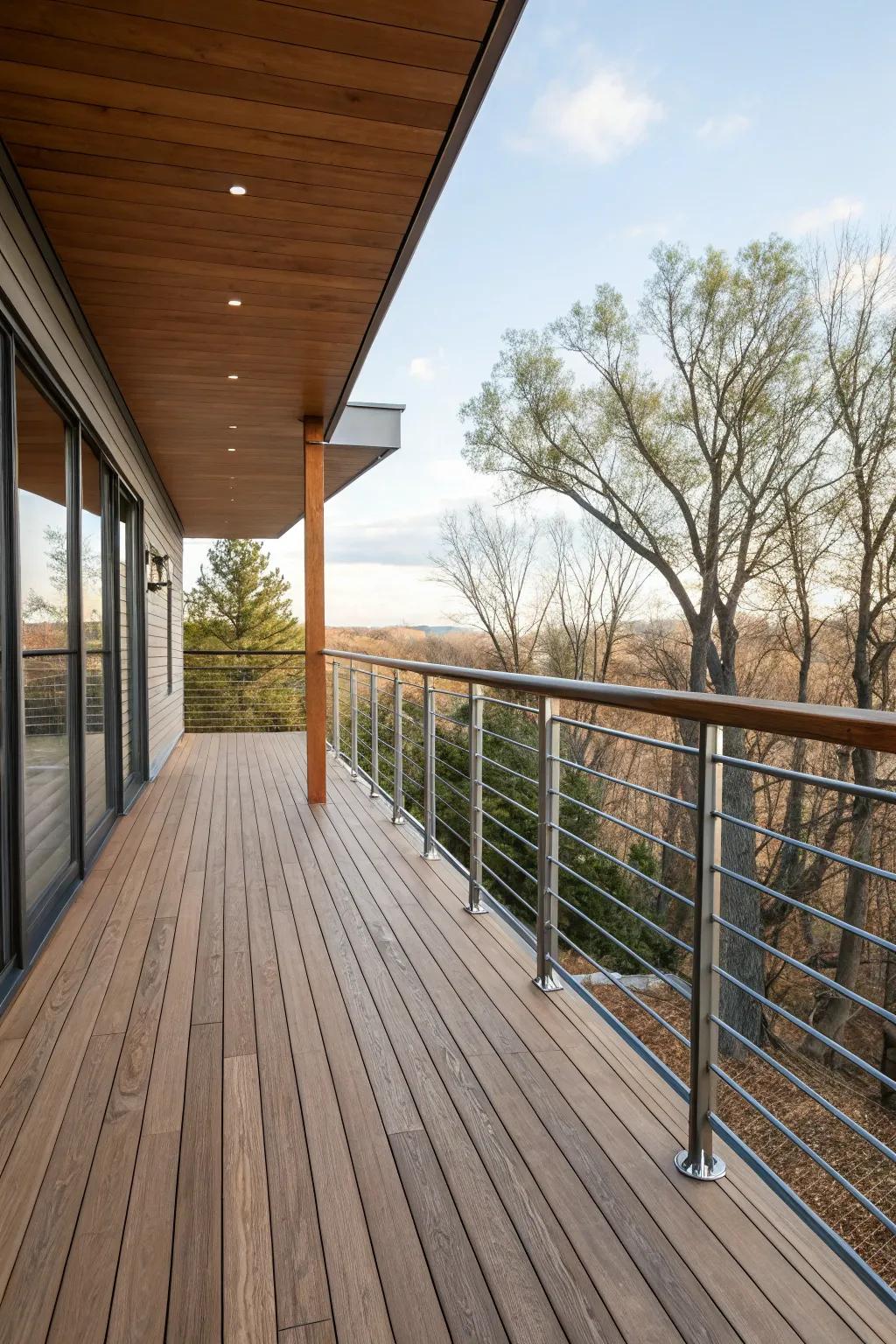 Mixing materials for a deck that exudes texture and style.