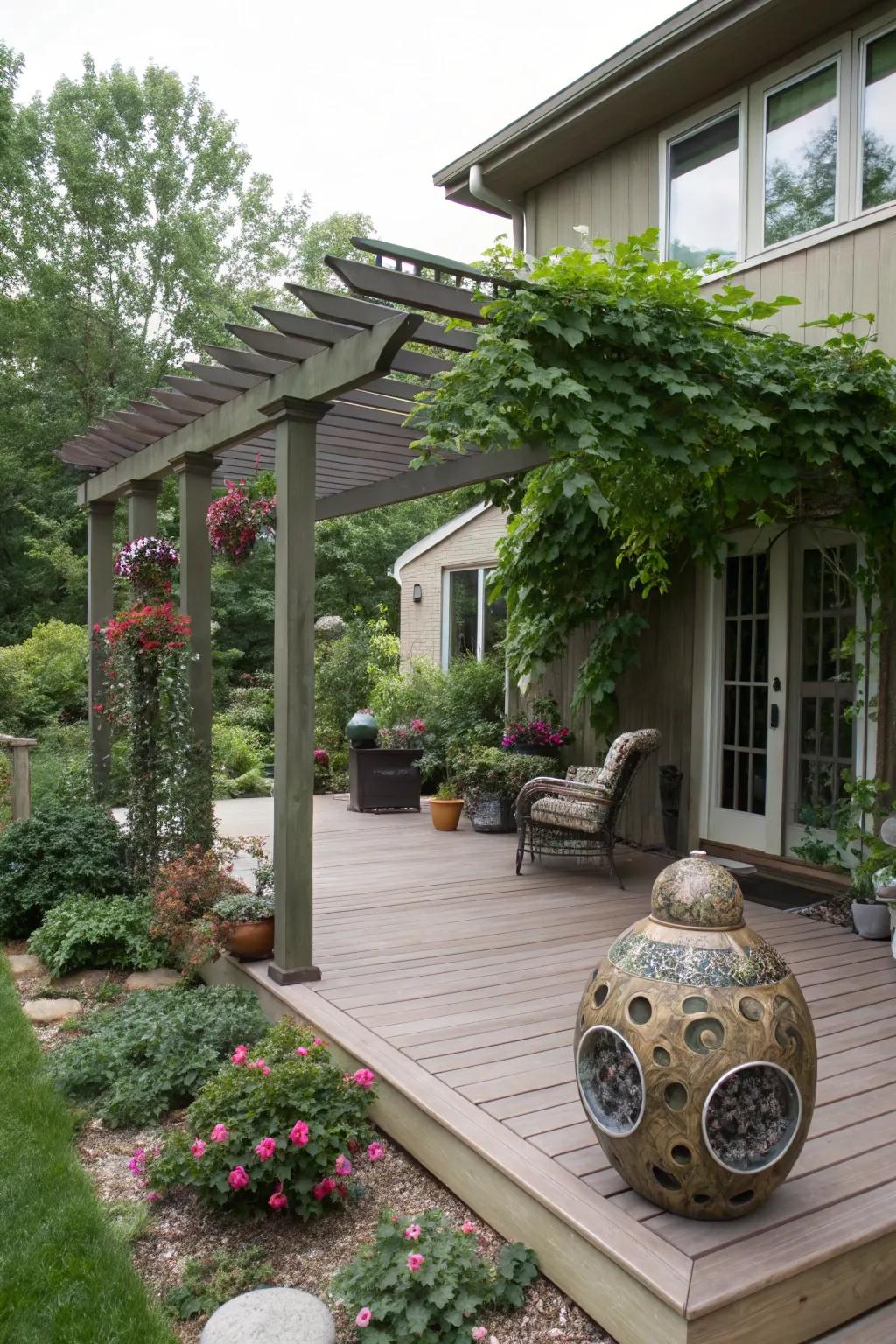 Sculptural elements add a personal and artistic touch.